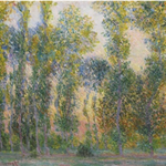 Claude Monet Poplars Poppy Fields Landscape Art