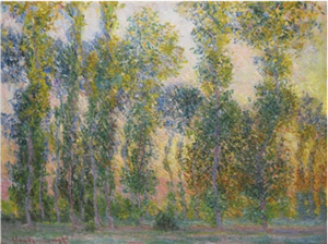 Claude Monet Poplars Poppy Fields Landscape Art