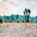 Claude Monet Poplars Poppy Fields Landscape Art