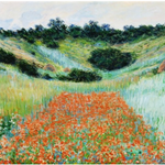 Claude Monet Poplars Poppy Fields Landscape Art