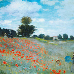 Claude Monet Poplars Poppy Fields Landscape Art