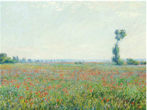 Claude Monet Poplars Poppy Fields Landscape Art