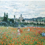 Claude Monet Poplars Poppy Fields Landscape Art