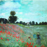 Claude Monet Poplars Poppy Fields Landscape Art