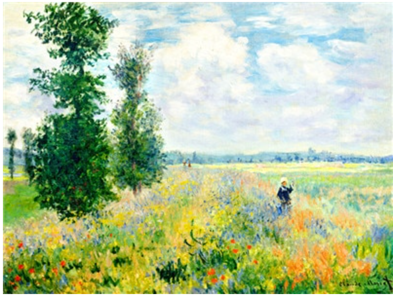 Claude Monet Poplars Poppy Fields Landscape Art