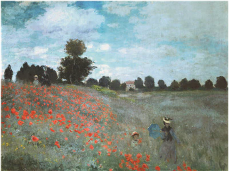 Claude Monet Poplars Poppy Fields Landscape Art