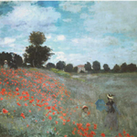 Claude Monet Poplars Poppy Fields Landscape Art