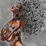 African Girl Music Wall Art