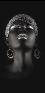 Black Woman With Silver Jewellery Wall Art