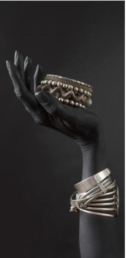 Black Woman With Silver Jewellery Wall Art