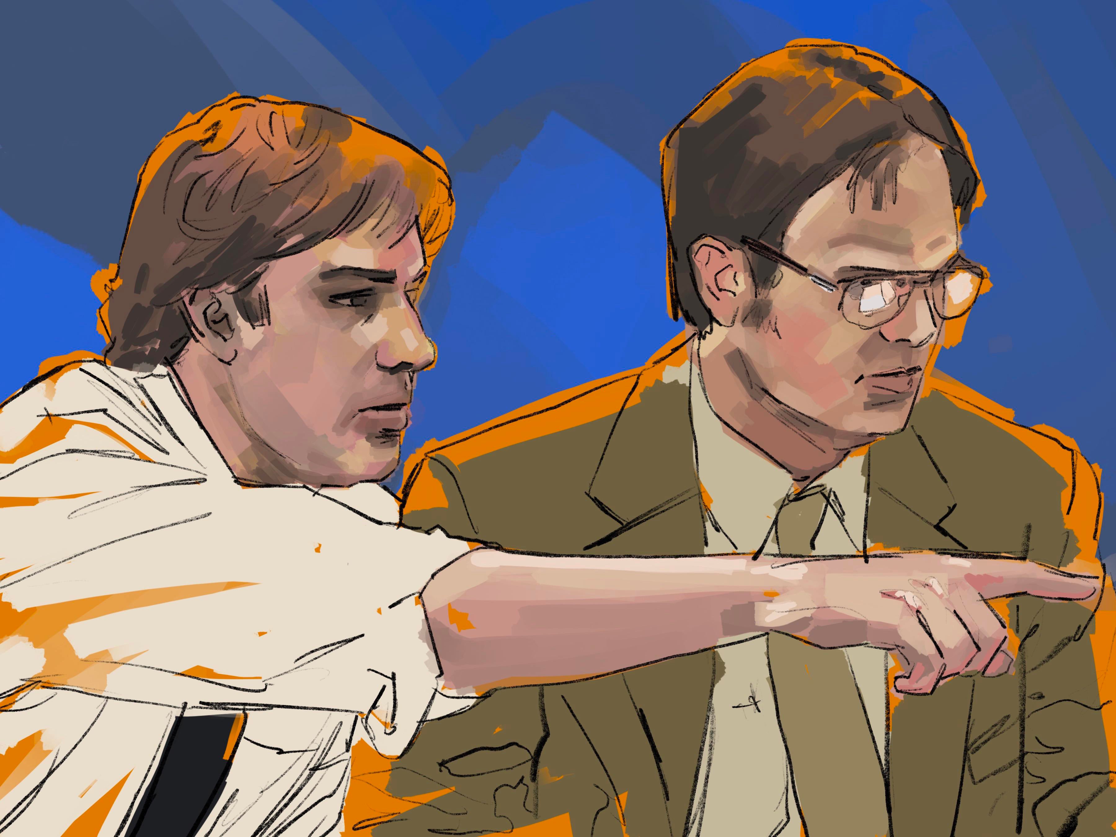 Dwight & Jim Canvas Artwork