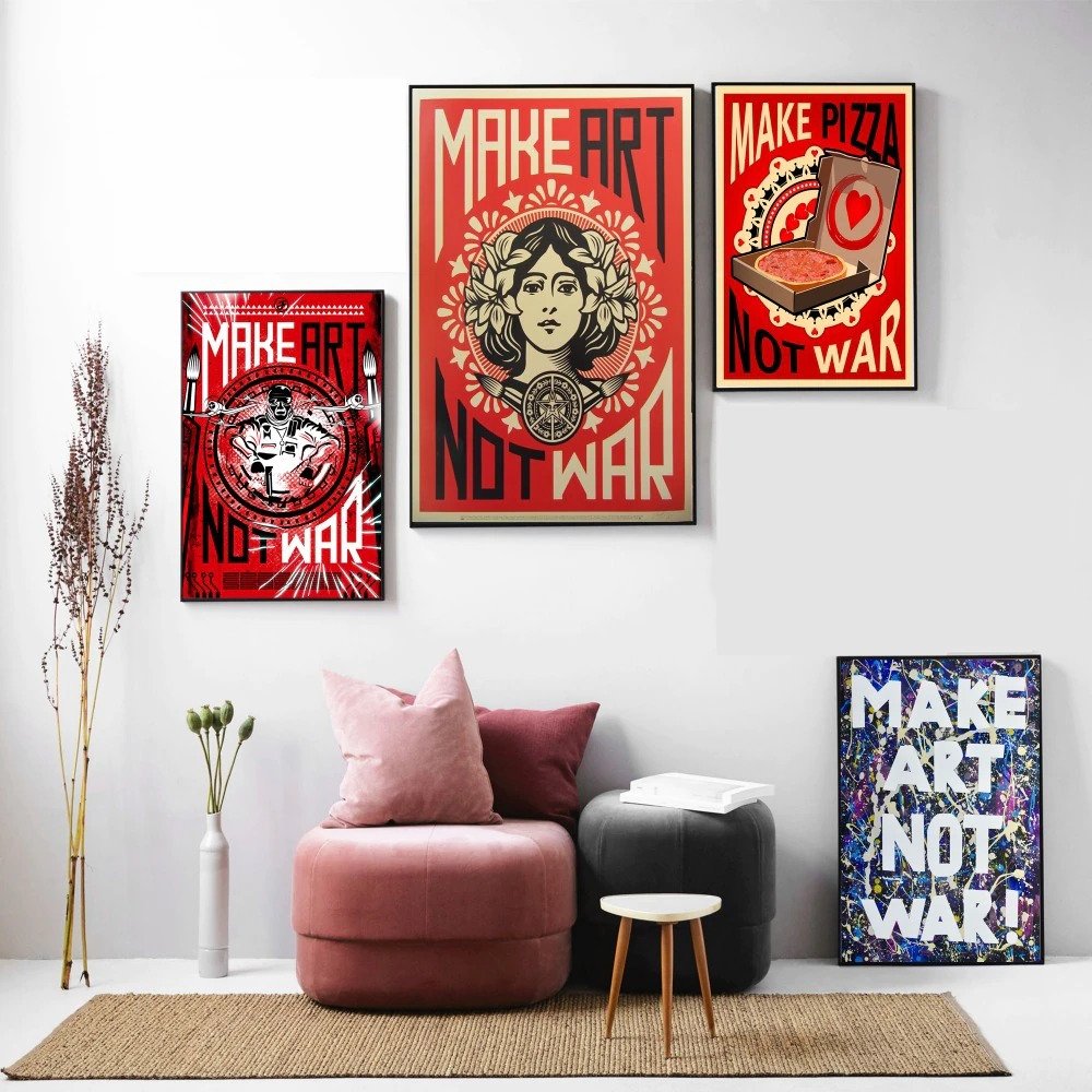 Make Art Not War Pop Art