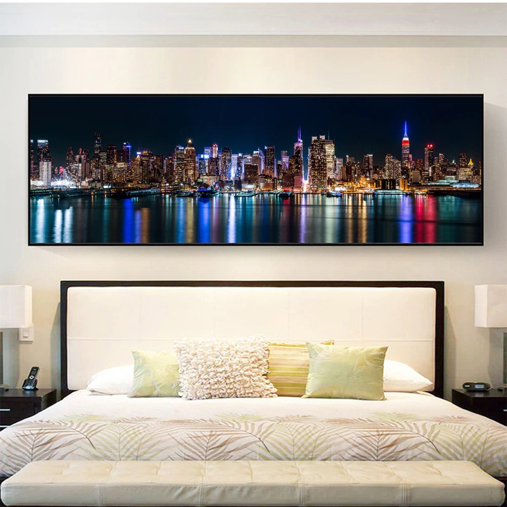 New York Skyline View Canvas Painting