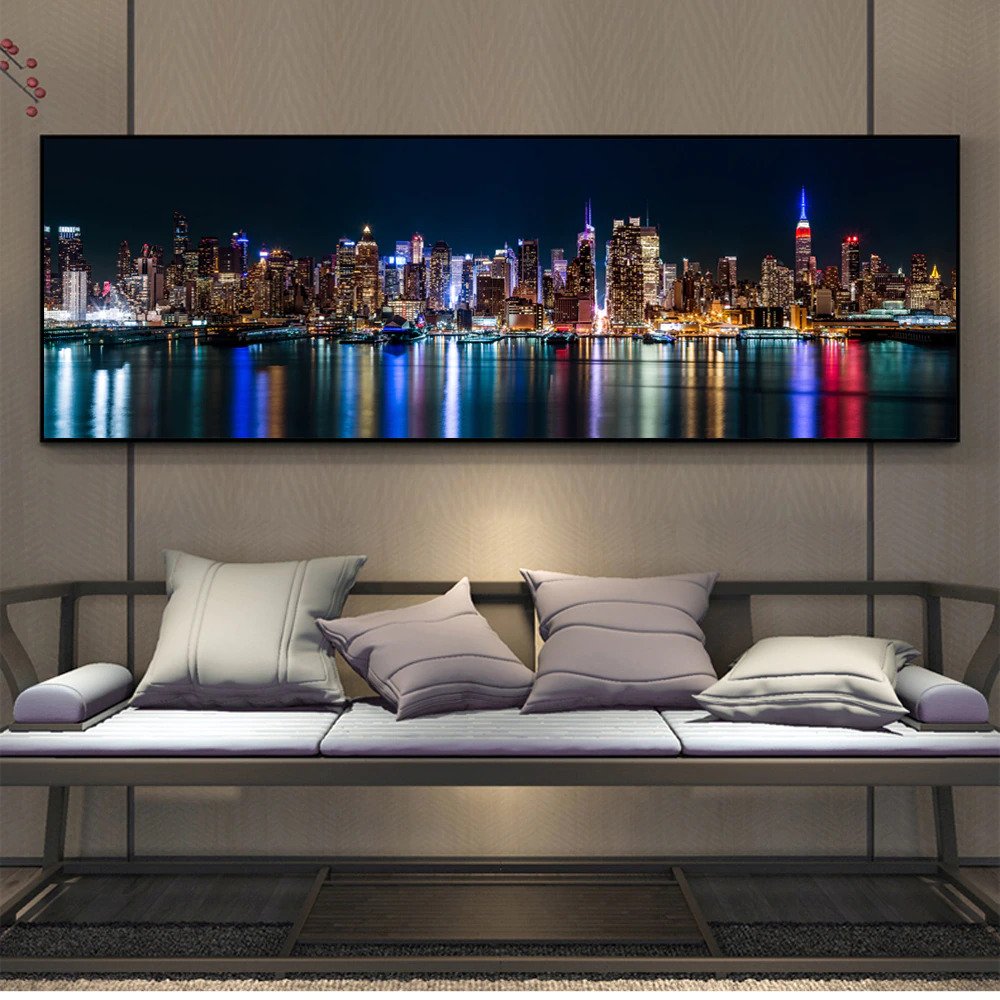 New York Skyline View Canvas Painting