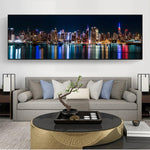 New York Skyline View Canvas Painting