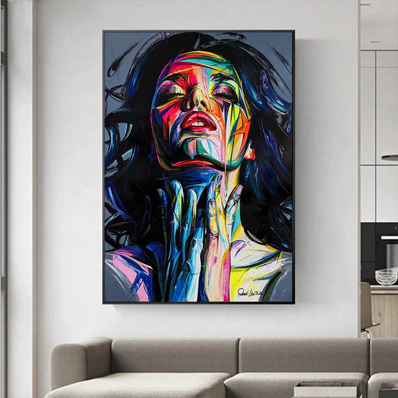 Colourful Woman Abstract Canvas