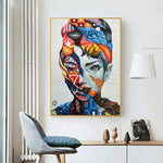 Colourful Woman Abstract Canvas