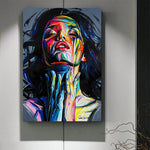 Colourful Woman Abstract Canvas