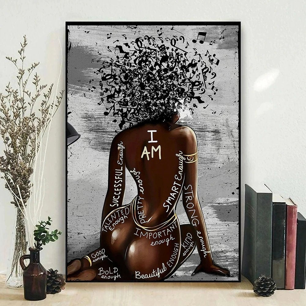 African Girl Music Wall Art