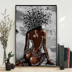 African Girl Music Wall Art