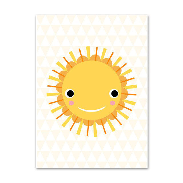 Abstract Sun Kids Wall Art