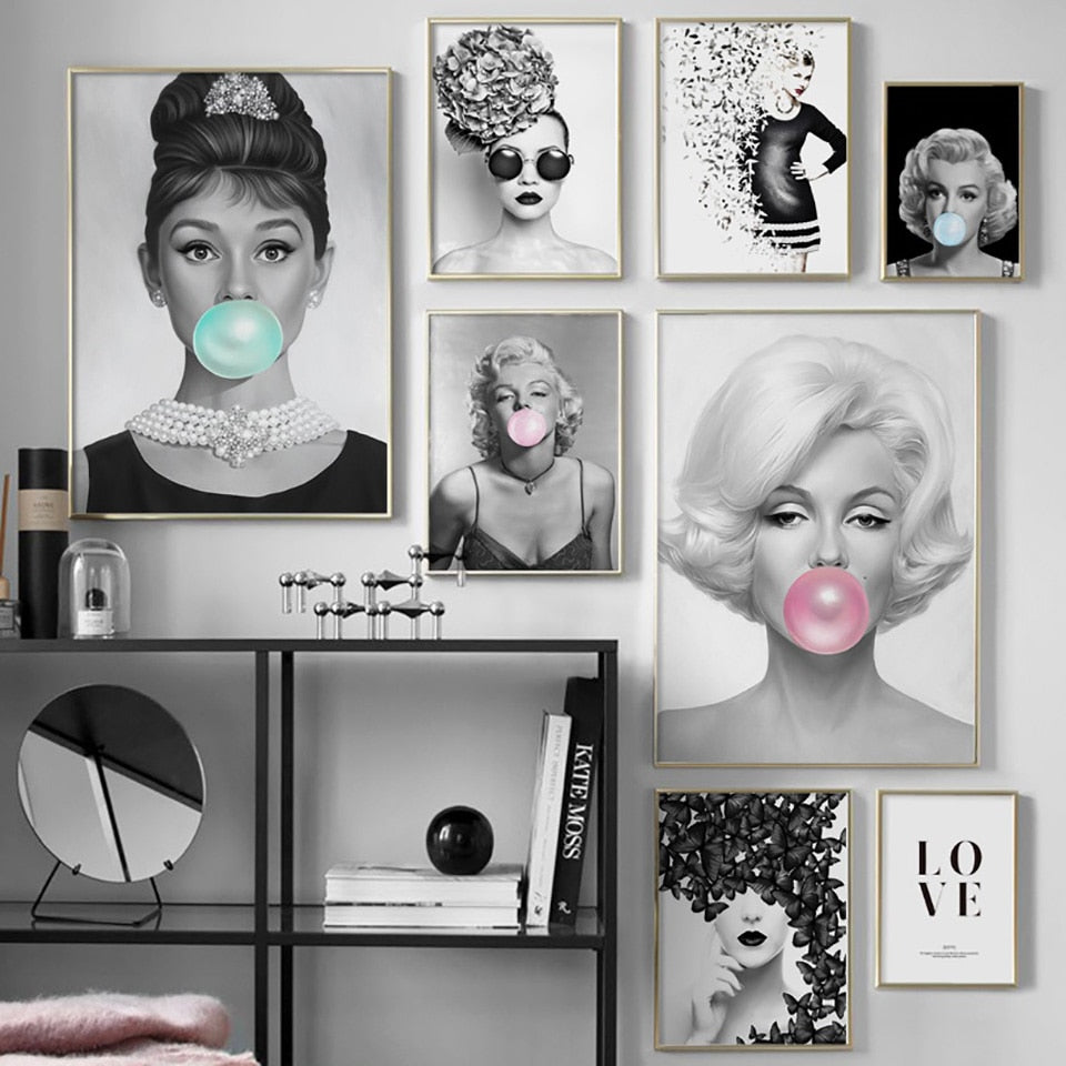 Nordic Style Lovely Girl Modular Marilyn Monroe Art