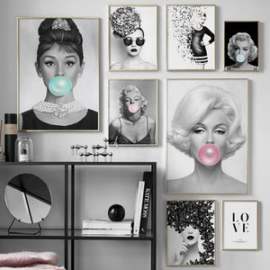 Nordic Style Lovely Girl Modular Marilyn Monroe Art