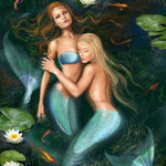 Mermaid Poster Canvas Wall Art Painting for Living Room - Pretty Art Online