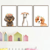 Puppy Floral Crown Dogs Canvas