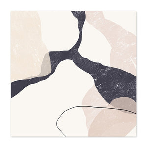 Abstract Beige Marble Geometric Graphics Canvas Wall Art - Pretty Art Online