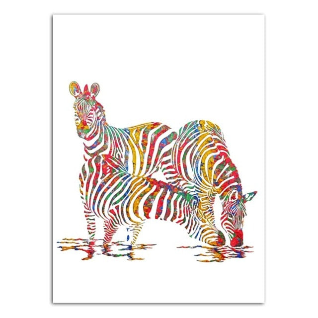 Zebra Nordic Canvas Artwork