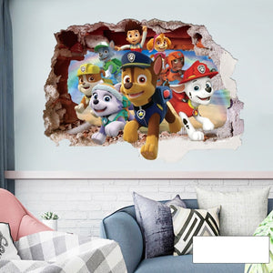 3D Paw Patrol Wall Stickers Nursery Art