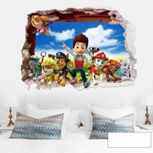 3D Paw Patrol Wall Stickers Nursery Art