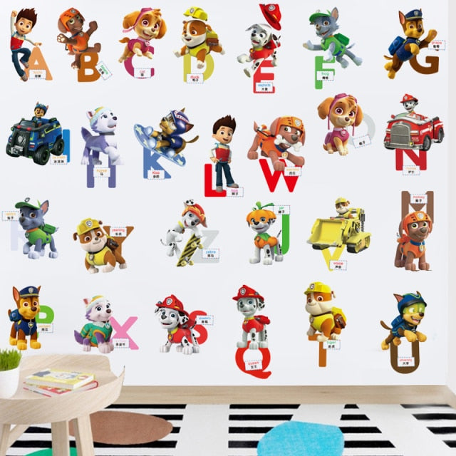 3D Paw Patrol Wall Stickers Nursery Art