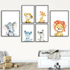 Lion, Giraffe & Elephant Nursery Wall Art