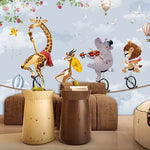 Modern Wallpaper Elephant Riding Bicycle Art