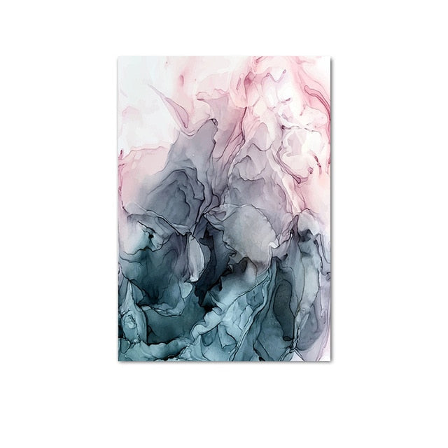 Colourful Ink Abstract Wall Art Canvas