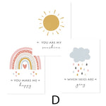 Cartoon Sun, Cloud & Rainbow Nursery Decor