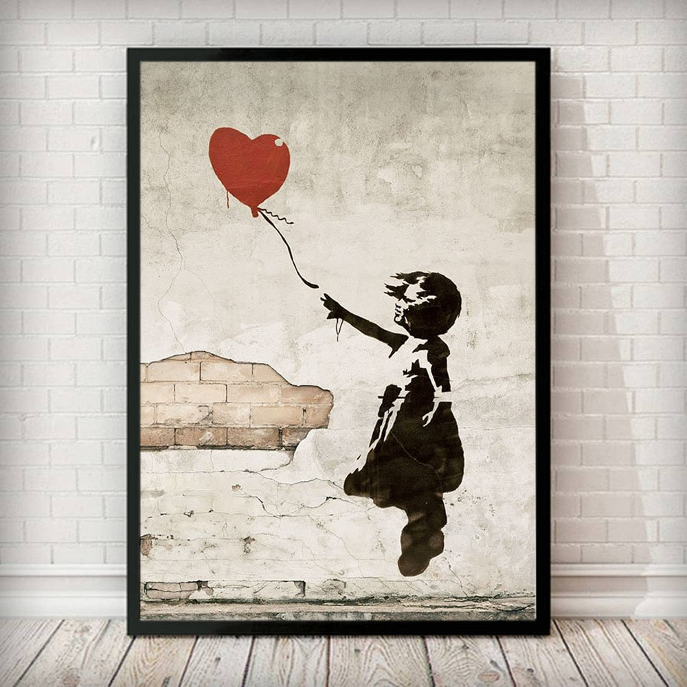 Banksy Girl With Balloon Wall Art