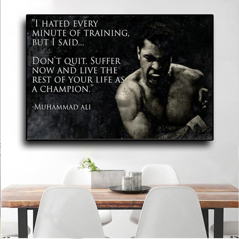 Muhammad Ali Motivational Quote Wall Art