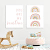 You Are My Sunshine Rainbow Nursery Wall Art - Pretty Art Online