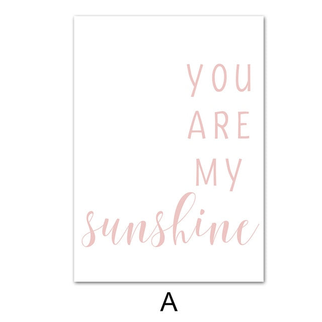 You Are My Sunshine Rainbow Nursery Wall Art - Pretty Art Online