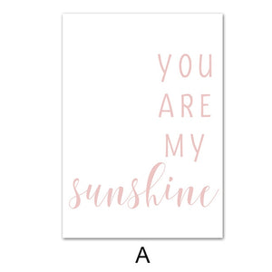 You Are My Sunshine Rainbow Nursery Wall Art - Pretty Art Online