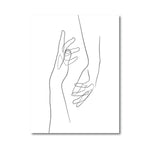 Minimal Hand Line Art