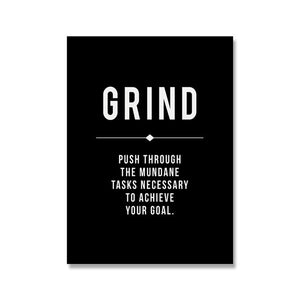Grind, Hustle & Success Motivational Art