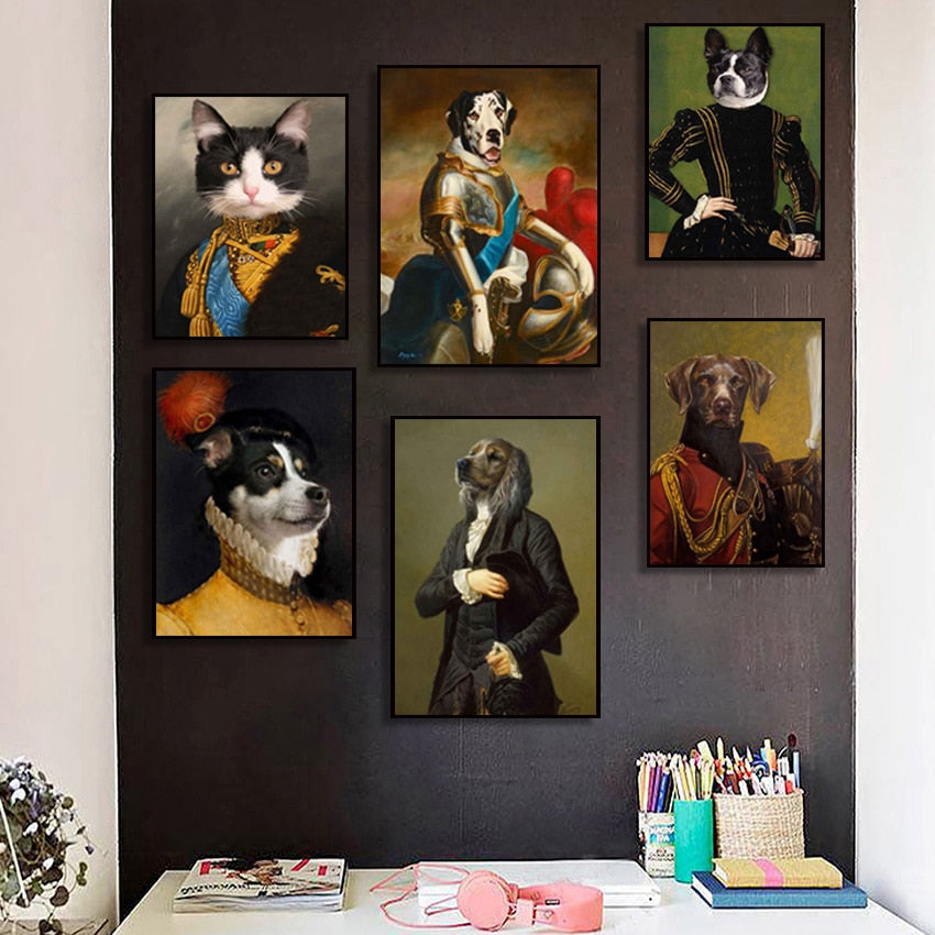 Vintage Style Animals Canvas