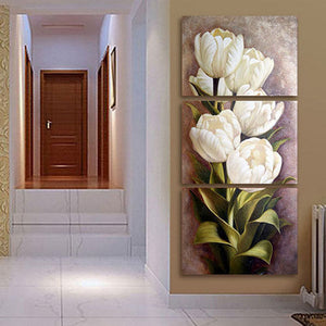 Tulips 3 Panels Wall Art - Pretty Art Online