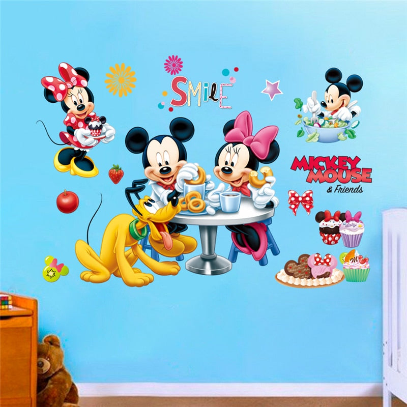 Cartoon Mickey & Minnie Wall Stickers