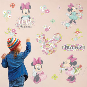 Cartoon Mickey & Minnie Wall Stickers