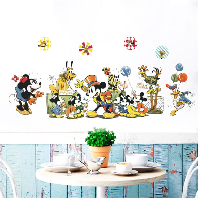 Cartoon Mickey & Minnie Wall Stickers